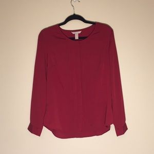Banana Republic Red Button Down Top